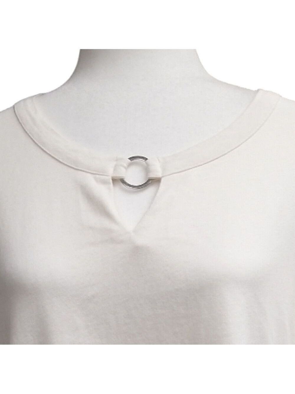 Chico's Long Sleeve Ivory Top SZ Large - Picture 3 of 7